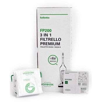 FILTRELLO PREMIUM FP200 + DOVINA CONF.6PZ ORIGINALE FOLLETTO K200 - K220S ( EX 57918 ) 2