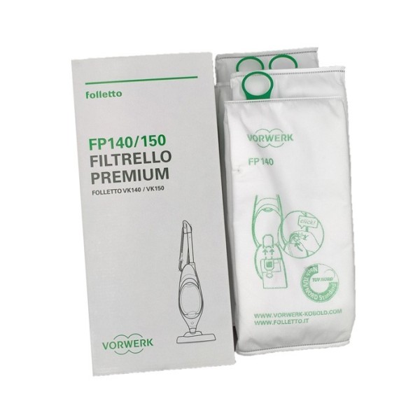 SACCHETTI FILTRELLO PREMIUM FP140/150 CONF. 6PZ ORIGINALE FOLLETTO K140 - K150