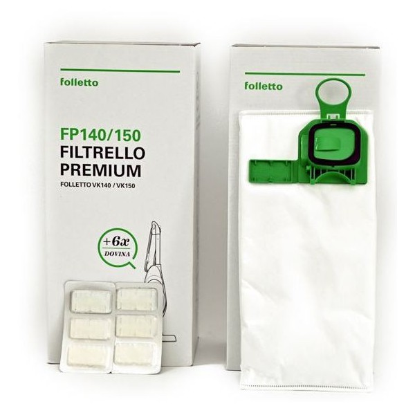 SACCHETTI FILTRELLO PREMIUM + DOVINA CONF 6PZ ORIGINALE FOLLETTO K140 - K150