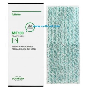 CONFEZIONE 2 PANNI MICROFIBRA MF100 X LAVAVETRI VG100 ORIGINALE FOLLETTO
