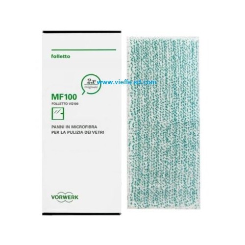 CONFEZIONE 2 PANNI MICROFIBRA MF100 X LAVAVETRI VG100 ORIGINALE FOLLETTO