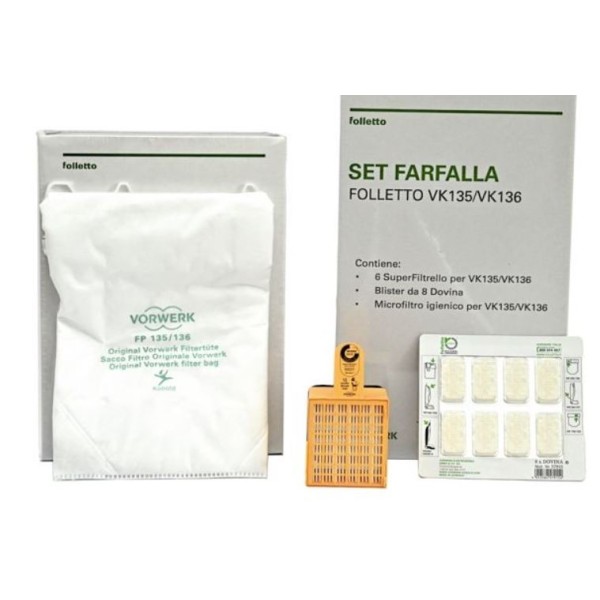 SET FARFALLA ORIGINALE FOLLETTO K135 - K136