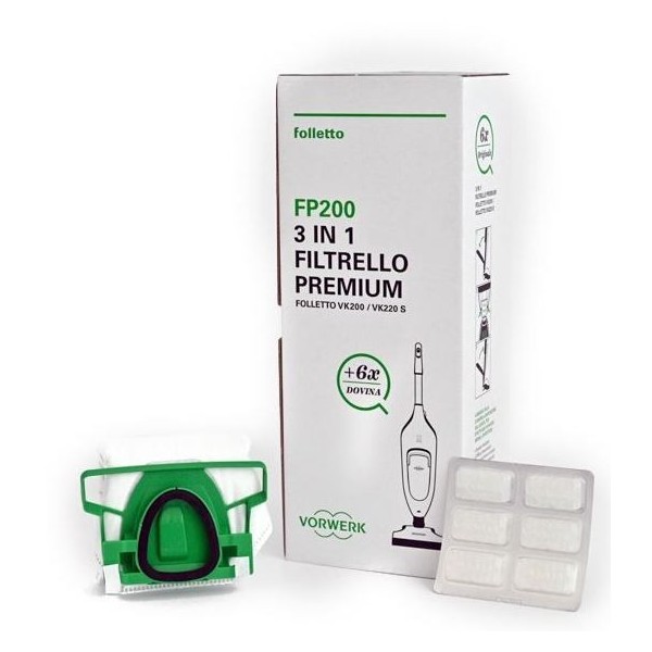 FILTRELLO PREMIUM FP200 + DOVINA CONF.6PZ ORIGINALE FOLLETTO K200 - K220S ( EX 57918 )