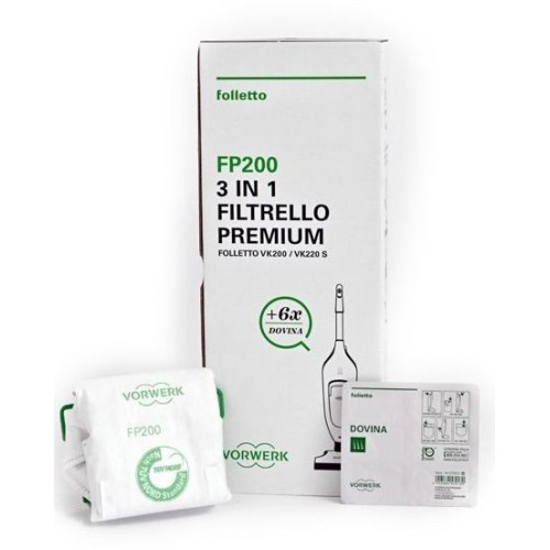 FILTRELLO PREMIUM FP200 + DOVINA CONF.6PZ ORIGINALE FOLLETTO K200 - K220S ( EX 57918 )