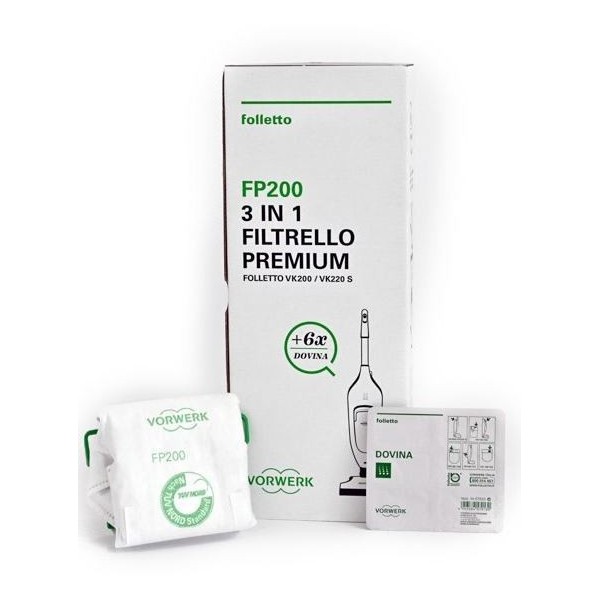 FILTRELLO PREMIUM FP200 + DOVINA CONF.6PZ ORIGINALE FOLLETTO K200 - K220S ( EX 57918 )