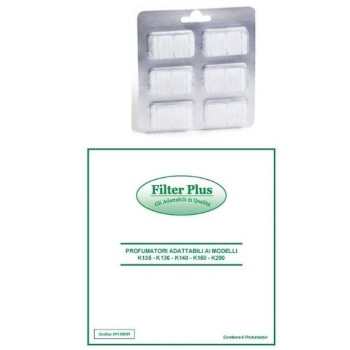 PROFUMATORI BIANCHI FRESCHEZZA CONF. 6 STICK IN SCATOLA COMPATIBILE FOLLETTO VK120 - VK121 - VK122 - K130 - K131 - K135 - K136 - K140 - K150