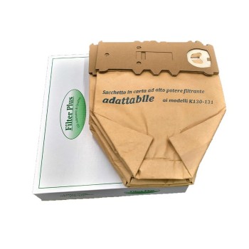 SACCHETTI FILTRO CARTA IN SCATOLA CONF. 6PZ COMPATIBILE FOLLETTO K130 - K131