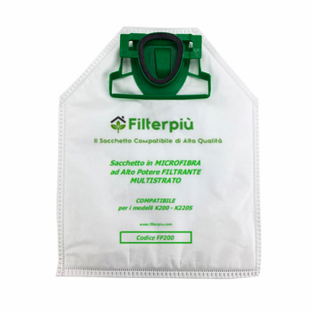 CONF.6 SACCHETTI FILTRO IN MICROFIBRA AD ALTA FILTRAZIONE MULTISTRATO FILTERPIU COMPATIBILI K200 - K220S IN SCATOLA - MADE IN PRC 2